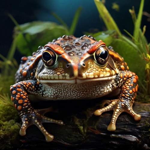 photorealism high detail evil toad rhinella marina 217509068